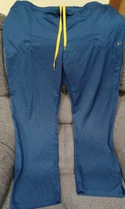 Carhartt Force Navy Blue 3XL Cargo Scrub Pants Drawstring Work Utility C52106 - Picture 1 of 5