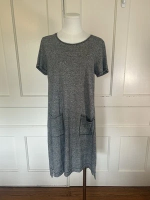 Eileen Fisher Hemp Organic Cotton Tunic Dress Womens Size Small Black White NWT - Image 1 of 4