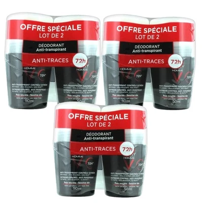 2/4/6 PACK Vichy Deodorant Anti-Perspirant Roll-On 72h Extreme Control (2x 50ml) - Image 1 of 2
