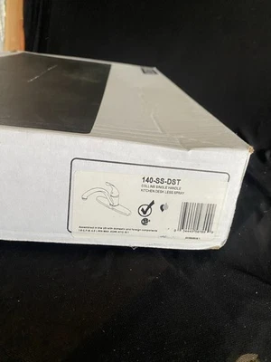 Delta 140-SS-DST Collins Single Handle Standard Kitchen Faucet, Stainless - Image 1 of 2