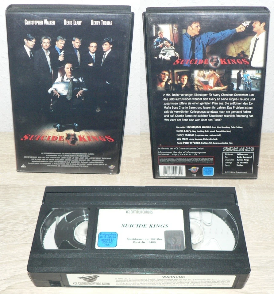 Suicide Kings  VHS  mit Christopher Walken u.a.  VCL XL BOX *Rarität* :-) - Bild 1 von 1