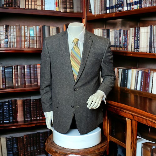 Michael Kors Blazer Uomo Cappotto Sportivo Verde Foresta Misto Poli Spandex Taglia 42R