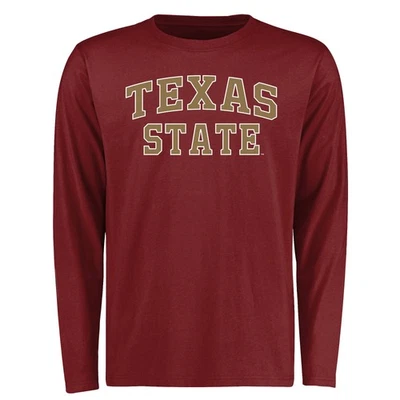 Men's Maroon Texas State Bobcats Everyday Long Sleeve T-Shirt - Image 1 of 2