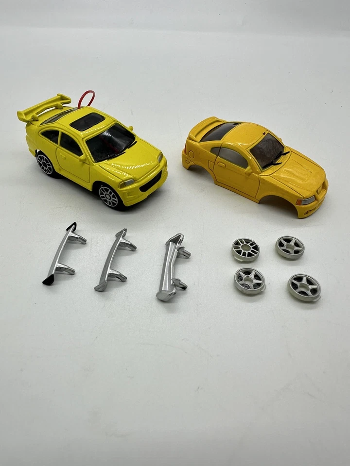Zip Zaps Micro RC Honda Civic Coupe + Mustang Body + Parts Radio Shack Car Only - Image 1 of 4