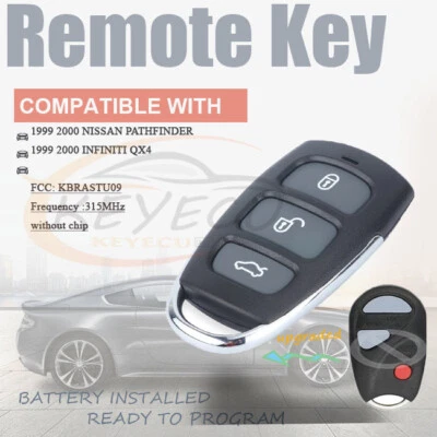 Upgraded for 1999 -2000 NISSAN PATHFINDER INFINITI QX4 Remote Key fob KBRASTU09 - Image 1 of 4