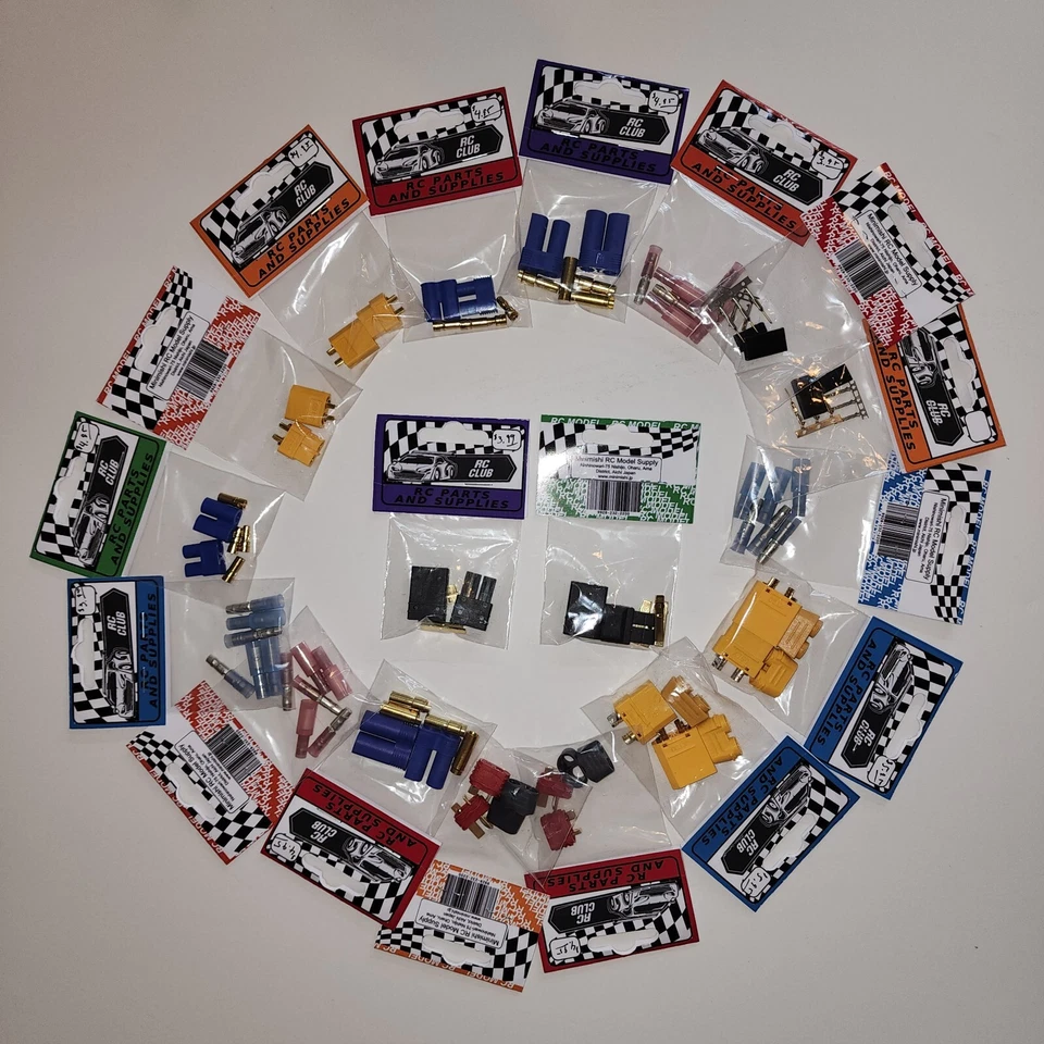 Massive asst RC wire connectors DEANs TRAXXAS EC3 EC5 XT60 XT90 Servo Bullet. - Image 1 of 4