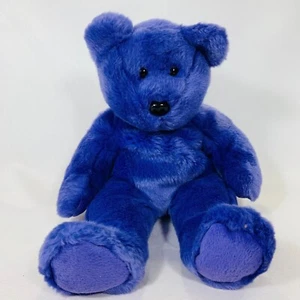 Ty~Beanie Buddies 14" Clubby II The Blue Bear Plush Stuffed Animal 1999 - Picture 1 of 11