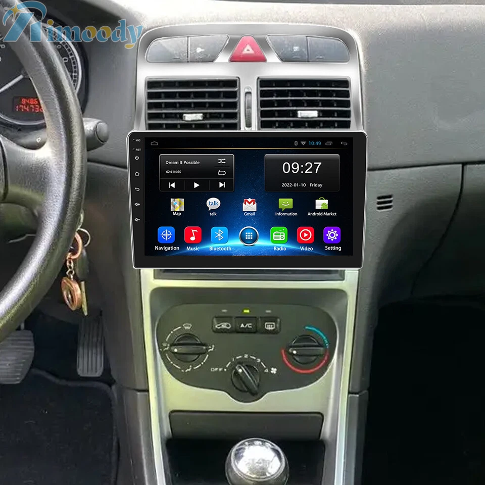 9" Android 13 Autoradio GPS Navi Für Peugeot 307 SW CC 2002-2013 WIFI FM RDS BT - Bild 1 von 4