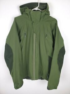 Patagonia Men's Medium Vintage Powder Keg Green Rain Windbreaker Hooded Jacket 