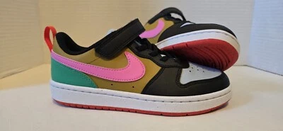 Nike Court Borough Low Recraft PS Size 1Y Red Black DV5457-600 - Image 1 of 4