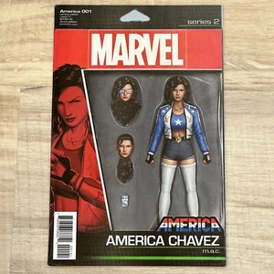 AMERICA #1 2017 JOHN TYLER CHRISTOPHER JTC ACTION FIGURE AMERICA CHAVEZ 1ST SOLO - Picture 1 of 11