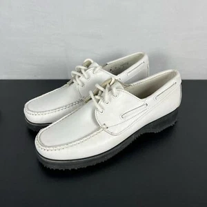 Dexter White Leather Vintage Lace Loafer Vibram Sole NEW Made in USA Size 8 - Picture 1 of 11