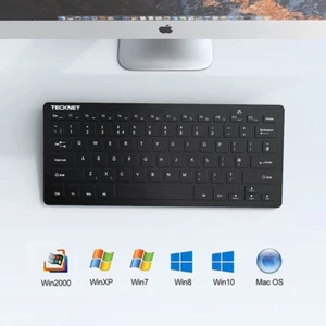 NEW SLIM WIRELESS BLUETOOTH KEYBOARD FOR IMAC IPAD ANDROID PHONE TABLET PC UK - Picture 1 of 12