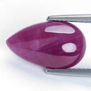 6,06 quilates rubí natural genuino 14,8 x 9 x 5 mm pera cabujón piedra preciosa suelta de Mozambique - Imagen 1 de 5