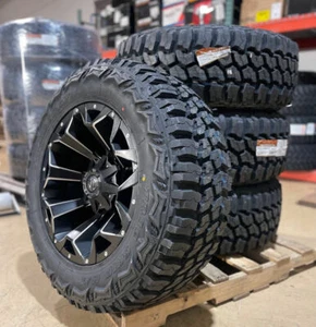20x10 Fuel D546 Assault Black Wheels 35" MT Tires 8x6.5 HUMMER H2 - Picture 1 of 4