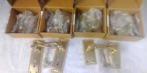 Georgian Style Scroll Brass Finish Door Handles, Internal Door Handles. - Picture 1 of 4
