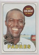 2018 Topps Heritage 1969 Buybacks Nate Colbert (50th Anniversary Logo on Left)