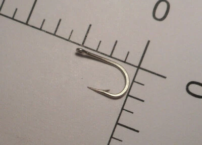 100 Mustad #6 Fly Tying Viking Hooks Forged Reversed Tapered Ring Tinned 9243 - Image 1 of 4