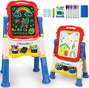 Kids Easel for Toddlers Age 2-4 Art Magnetic White Board & Chalkboard Double ... - Picture 1 of 6