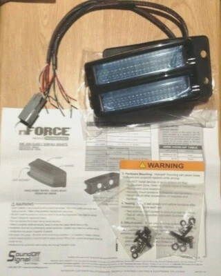 SOUNDOFF SIGNAL nFORCE 180° DUAL STACK 10-16V MOUNT LIGHT AMBER/WHITE ENFDSS2AW - Image 1 of 4