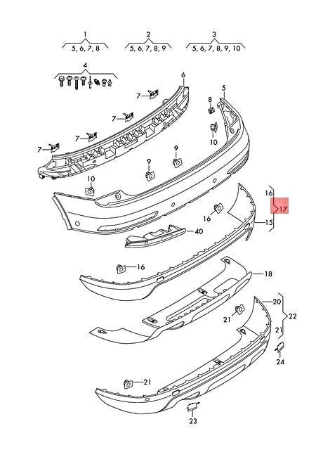 Alerón original AUDI Q3 84G cebado para pintura en ext. Color 8U0807434NGRU Foto 1 de 1