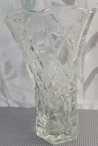 Vintage 10inch Glass Flared Vase Prescut Clear by ANCHOR HOCKING Discontinued - Picture 1 of 2