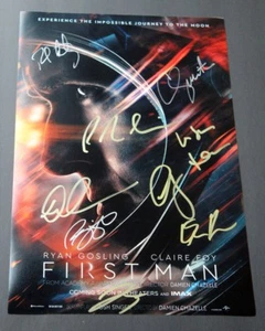 First Man movie REAL SIGNED 11x17 cast photo x9 Apollo 11 Chazelle Armstrong COA - Picture 1 of 1