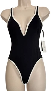 L*Space Coco One Piece Swimsuit Size XS Black White NWT $198 - Picture 1 of 8