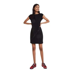 Desigual Black Sheath Dress Embroidered Detail Mandala US Med / EU Large New - Picture 1 of 10