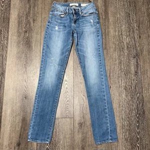 BULLHEAD Denim Co. Low Rise Skinny Jeans Stretch Distressed Women's Size 1 - Picture 1 of 6