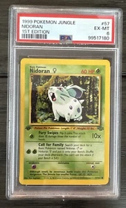 1999 Pokémon Jungle 1st Edition Nidoran 57/64 PSA 6 - Picture 1 of 2