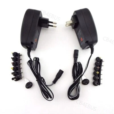 Adjustable Power Supply Adapter Converter AC DC 3V 4.5V 5V 6V 7.5V 9V 12V 2A CB4 - Image 1 of 4