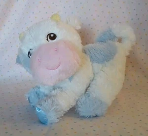 Garanimals 2015 Azul Blanco Vaca Peluche Beanbag Juguete de Peluche 9" Arcos de Satén - Imagen 1 de 8