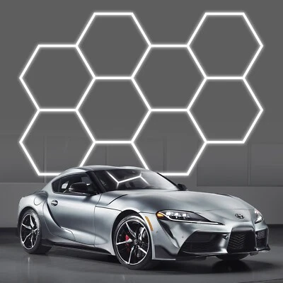 Luci Garage LED Hexagon 8 Griglia Esagoni Illuminazione LED Dettaglio Auto - Immagine 1 di 4
