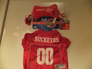 Pets First NCAA Ohio State Pet Wear Mesh Jersey Small + Choice of Plush Toy NWT - Picture 1 of 7