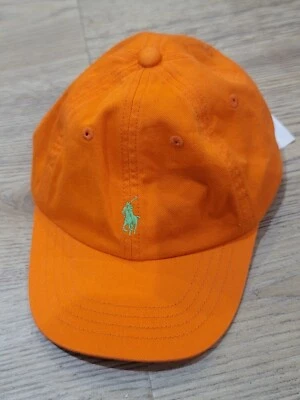 Polo Ralph Lauren Niños Talla 2T-$4T Ajustable Naranja Gorra de Béisbol Gorra Verde Poni Foto 1 de 4