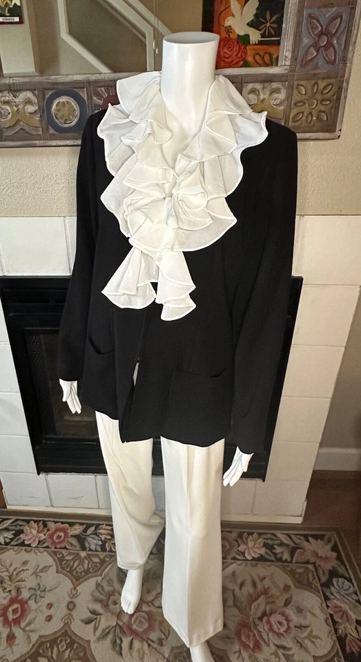 Nuevo con etiquetas Marc Bouwer XS Chaqueta y Pantalón Forrado XS Blanco y Negro Foto 1 de 4