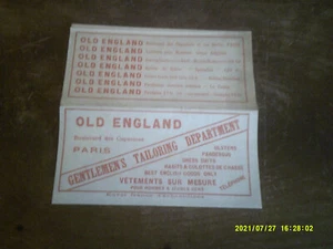 MODE MASCULINE CATALOGUE DEPLIANT OLD ENGLAND BOULEVARD DES CAPUCINES 1900 - Imagen 1 de 4