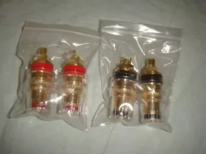 4 QTY WBT 0735R/B TOPLINE FULLY INSULATED AUDIOPHILE BINDING POSTS RED/BLACK - Picture 1 of 9