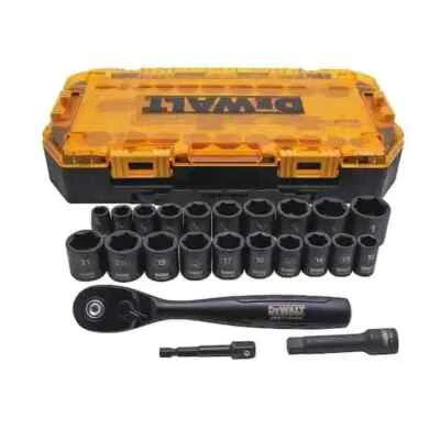 DEWALT DWMT74738 3/8" 23 Pieces Socket Set - Black - Image 1 of 3