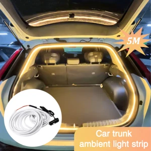 5M Auto Kofferraum LED Streifen Licht hinten Kofferraum Fracht Licht Warmweiß DE - Picture 1 of 12