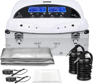 Dual Negative Ionic Foot Spa Detox Machine System with 5 Detox Mode, 2 FIR Belt - Picture 1 of 7