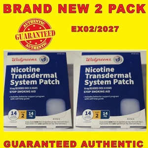 Nicotine walgreens transdermal system STEP 2 14mg 14 Patches  EX02/2027 2PK - Picture 1 of 1