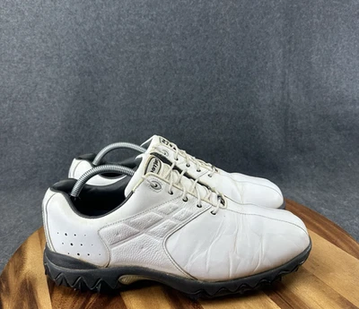 FootJoy Contour Series Golf Shoes Men's 10.5 Medium #54016 White with Softspikes - Image 1 of 4