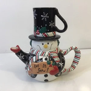 Ganz Snowman Tea Pot for One Let It Snow The Hat is the Cup - Picture 1 of 9