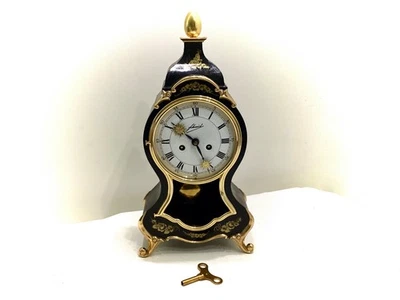 Vintage *Schmid* Pendule Kaminuhr 8Tage Pendelwerk vergoldet Top Sammlerstück - Bild 1 von 4