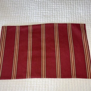 Pottery Barn Striped Red Lumbar Pillow Cover 16" x 26" - Picture 1 of 7