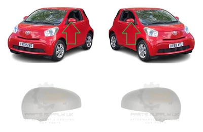 NEW FOR TOYOTA IQ 2010-2015 FRONT WING MIRROR COVER CAP PAIR SET - Image 1 of 2
