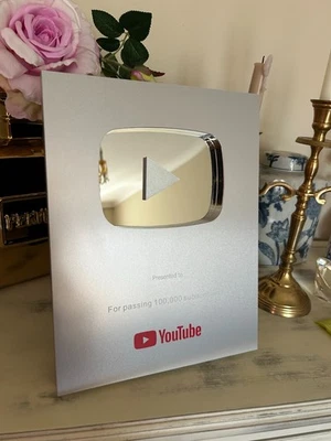 YouTube Silver Play Button - Highest Quality Reproduction - Image 1 of 4