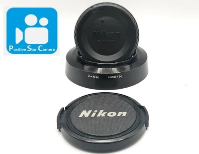 Antiguo LOGO🎦✨COMO NUEVO✨ Nikon Hk-2 Capucha de lente de metal a presión para Ai Nikkor 24 mm F2 JAPÓN Foto 1 de 4